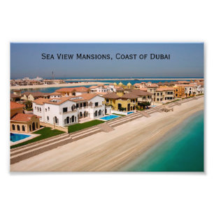 Dubai Real Estate Mansions, Coast of Dubai Photo Print