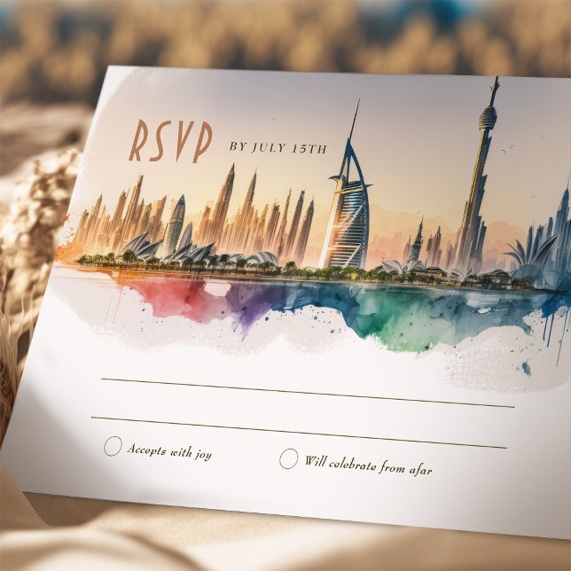 Dubai RSVP Wedding Insert Destination UAE Invitation (Creator Uploaded)