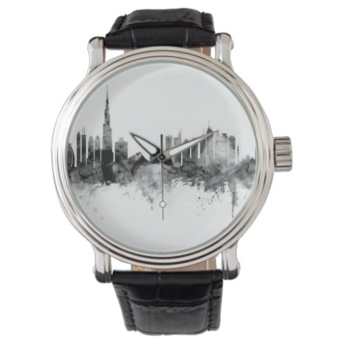 Dubai Skyline Black White Watch