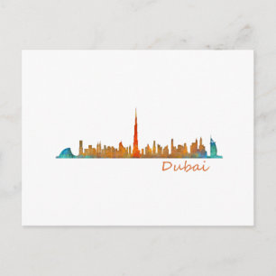 Dubai Skyline Cityscape v1 Postcard