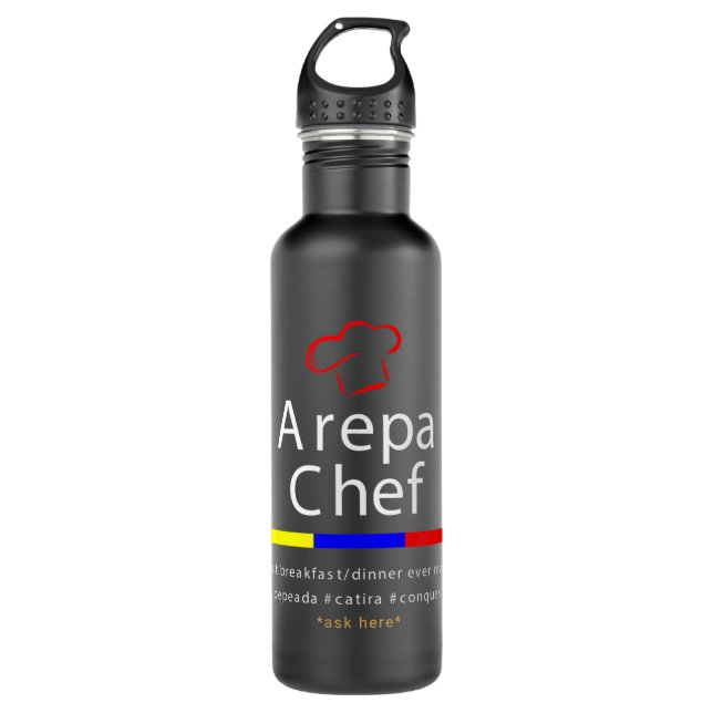 Dubai Skyline Flag United Arab Emirates UAE Souven Stainless Steel Water Bottle (Front)