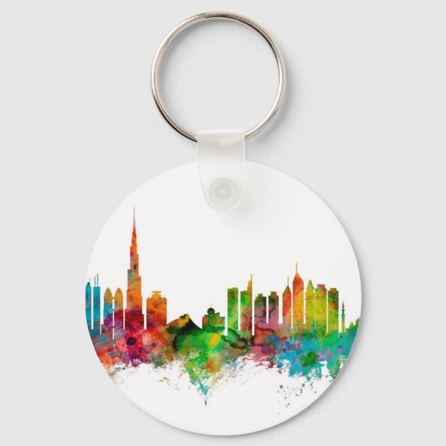 Dubai Skyline Keychain (Front)