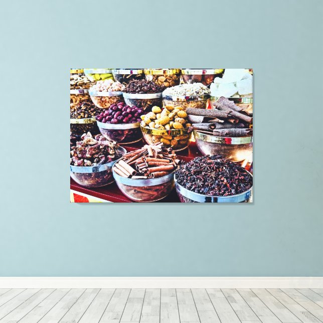 Dubai Spice Souk  Canvas Print (Insitu(Wood Floor))