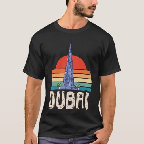 Dubai Sunrise Burj Khalifa UAE Middle East T_Shirt