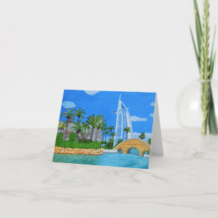 Dubai, the United Arab Emirates greeting card 