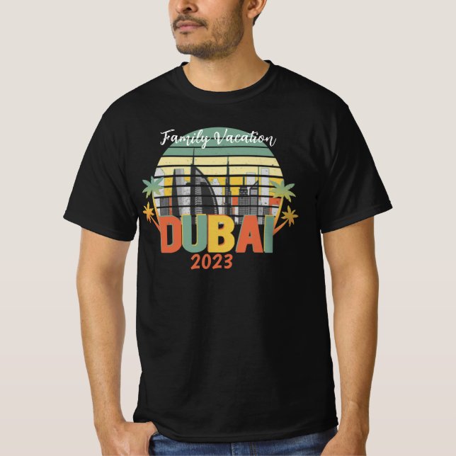 Dubai Travel Tourist Vacation Group Matching T-Shi T-Shirt (Front)