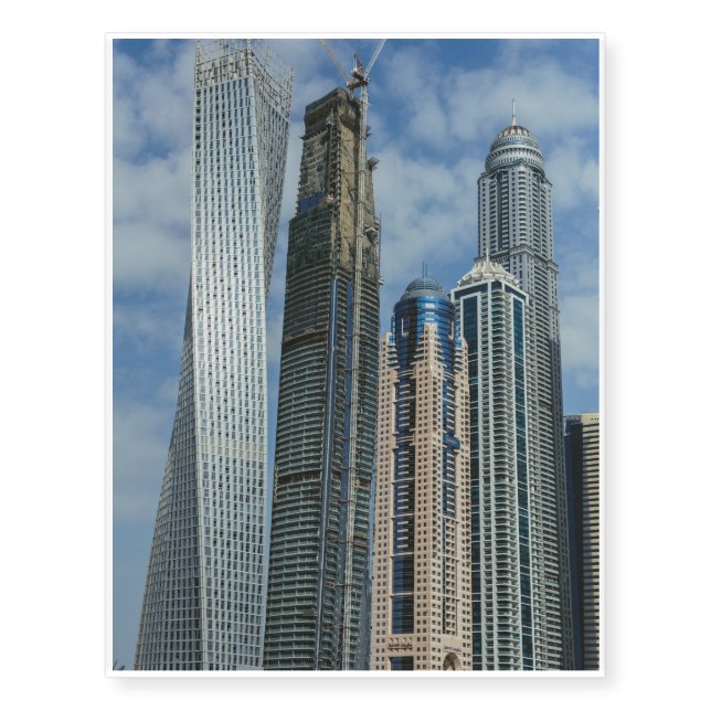 Dubai twisted tower temporary tattoos (Front)