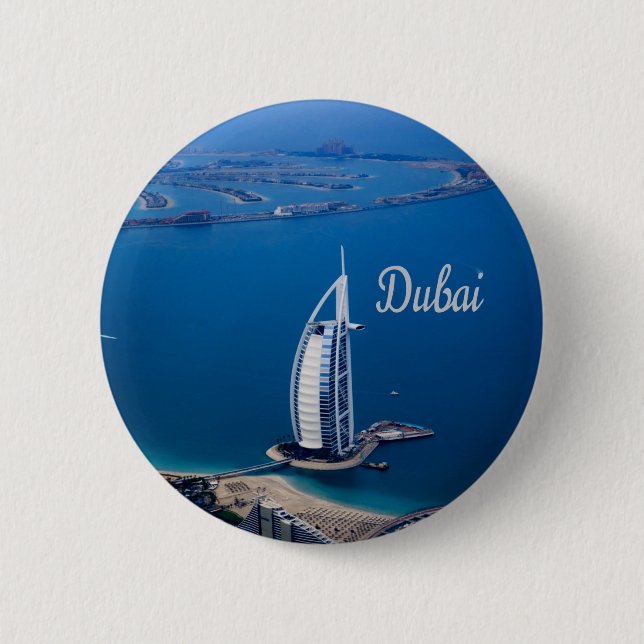 Dubai UAE Burj Al Arab Button (Front)