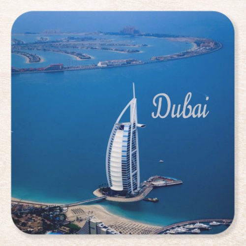 Dubai UAE Burj Al Arab Square Paper Coaster
