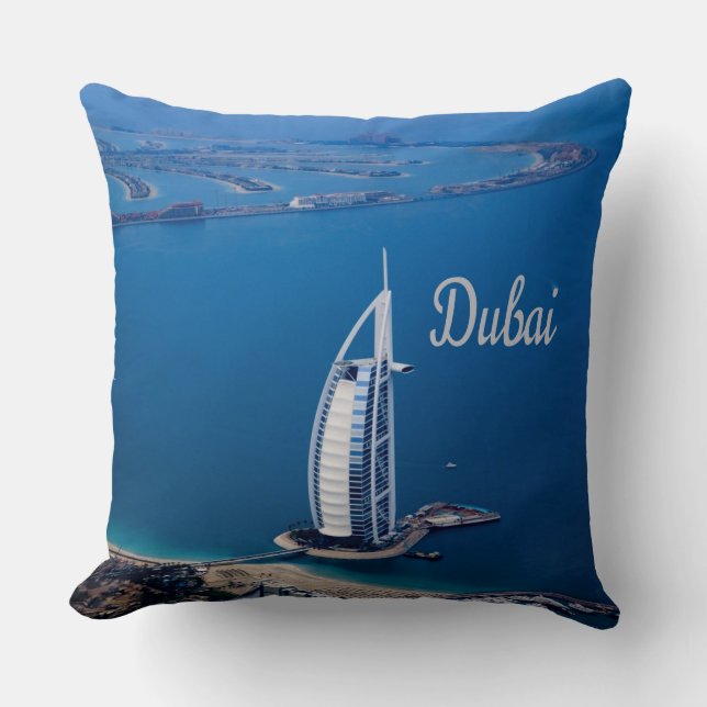Dubai UAE Burj Al Arab Throw Pillow (Front)