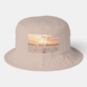 Dubai, UAE - Burj Khalifa Desert Skyline Bucket Hat