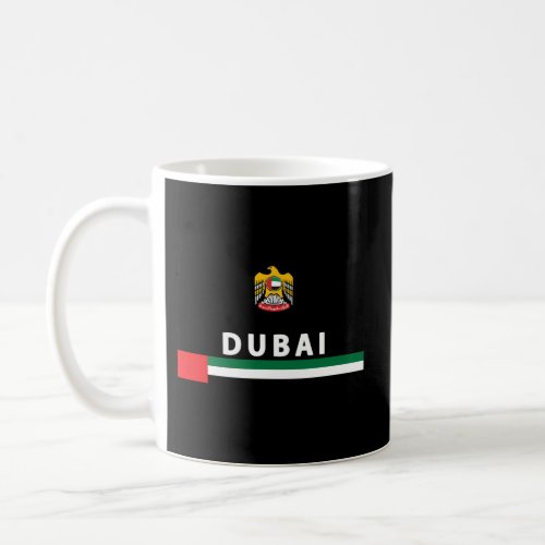 Dubai Uae Flag And Crest Coffee Mug