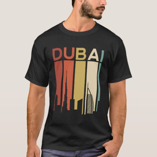 Dubai Uae Skyline City Arab Emirates Architecture T_Shirt