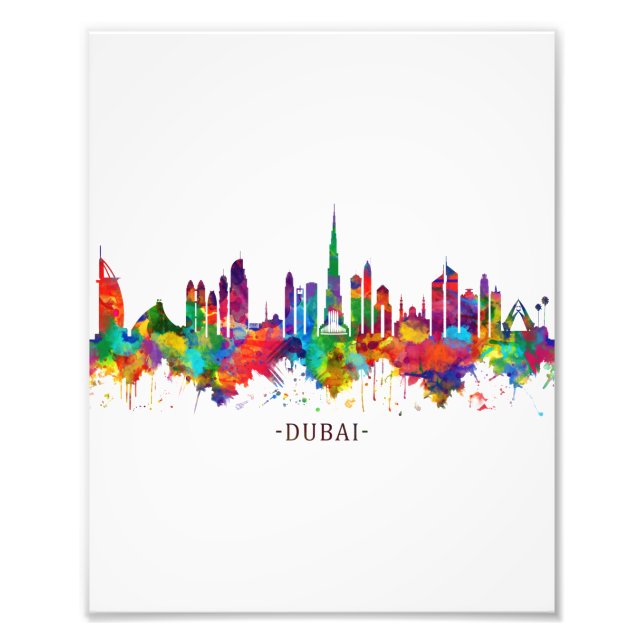 Dubai UAE Skyline Photo Print (Front)