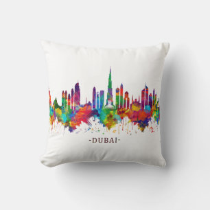 Dubai UAE Skyline Throw Pillow