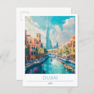 Dubai UAE Vintage Travel Postcard