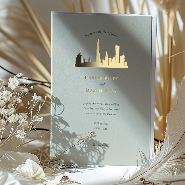 Dubai UAE Wedding Invitation Foil Invitation (Creator Uploaded)