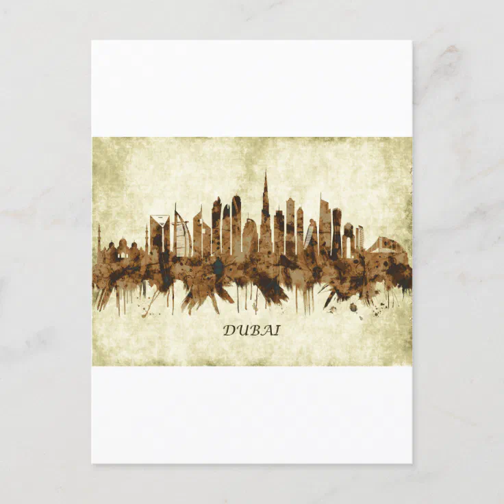 Dubai United Arab Emirates Cityscape Invitation Postcard 