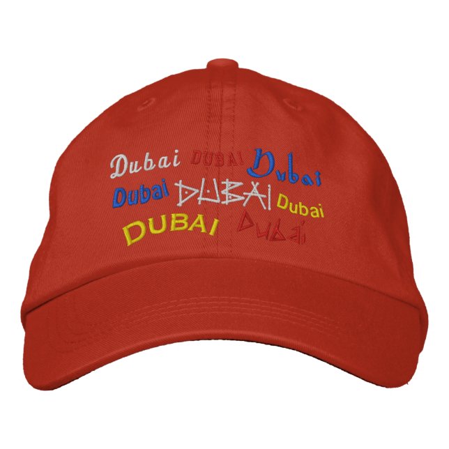 Dubai - United Arab Emirates Embroidered Baseball Hat (Front)