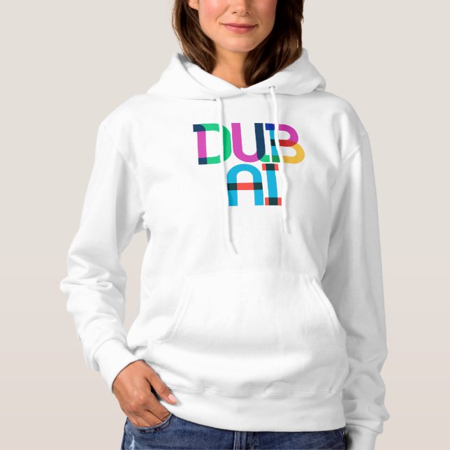 Dubai United Arab Emirates Pop Art Letters Hoodie (Front)