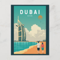 Dubai United Arab Emirates Retro Travel Art