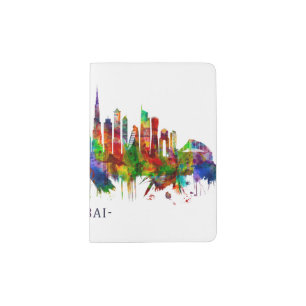 Dubai United Arab Emirates Skyline Passport Holder