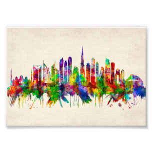 Dubai United Arab Emirates Skyline Photo Print