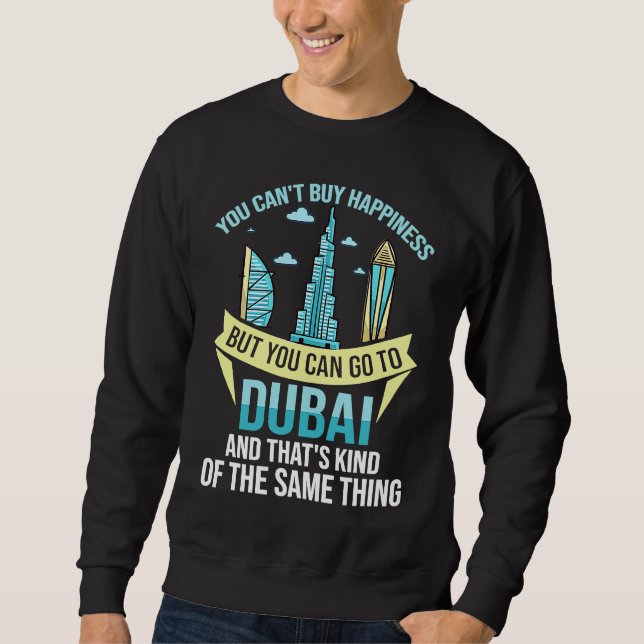 Dubai United Arab Emirates Uae City Skyline Map Sweatshirt (Front)