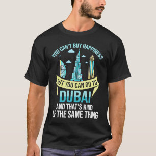 Dubai United Arab Emirates Uae City Skyline Map T-Shirt