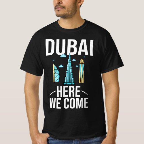 Dubai United Arab Emirates Uae City Trip Skyline M T_Shirt