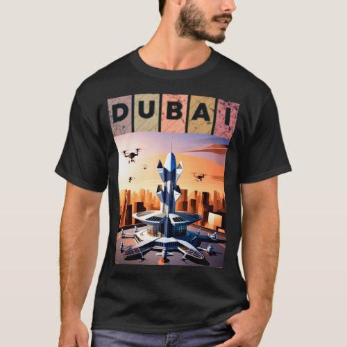 Dubai Vertiport for Air Taxi AAM UAM VTOL EVTOL T_Shirt