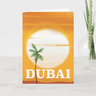 Dubai vintage style vaccination poster holiday card
