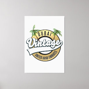 Dubai Vintage United Arab emirates Canvas Print