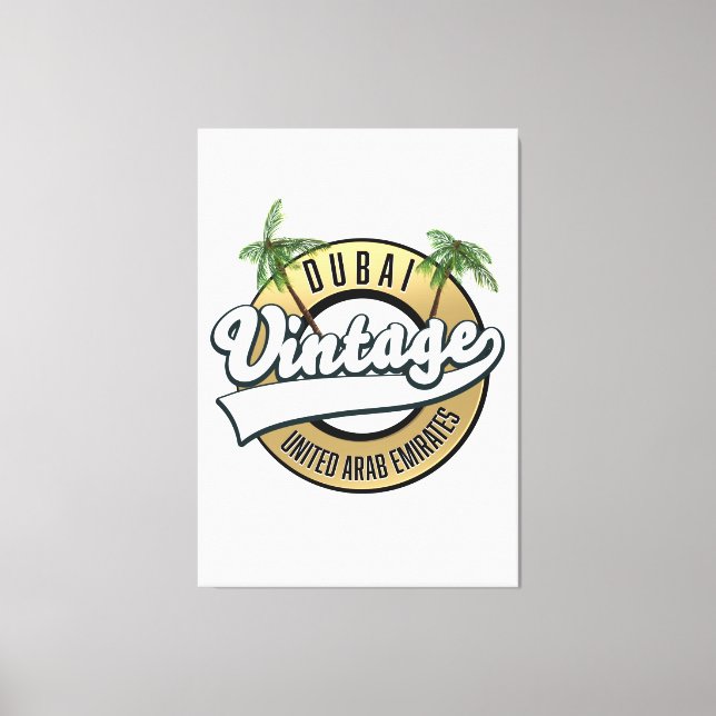 Dubai Vintage United Arab emirates  Canvas Print (Front)