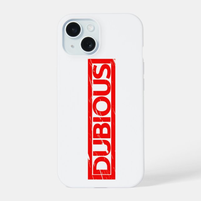 Dubious Stamp Iphone Case (Back)