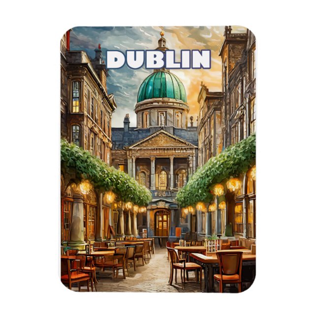Dublin, a city with a thousand shades of green magnet (Vertical)
