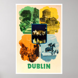 Dublin Art Ireland Travel Poster Irish Print