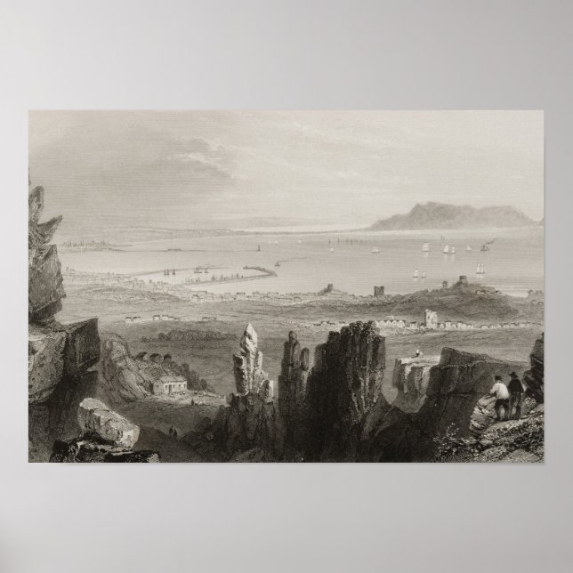 Dublin Bay from Kingstown Quarries Poster (Front)