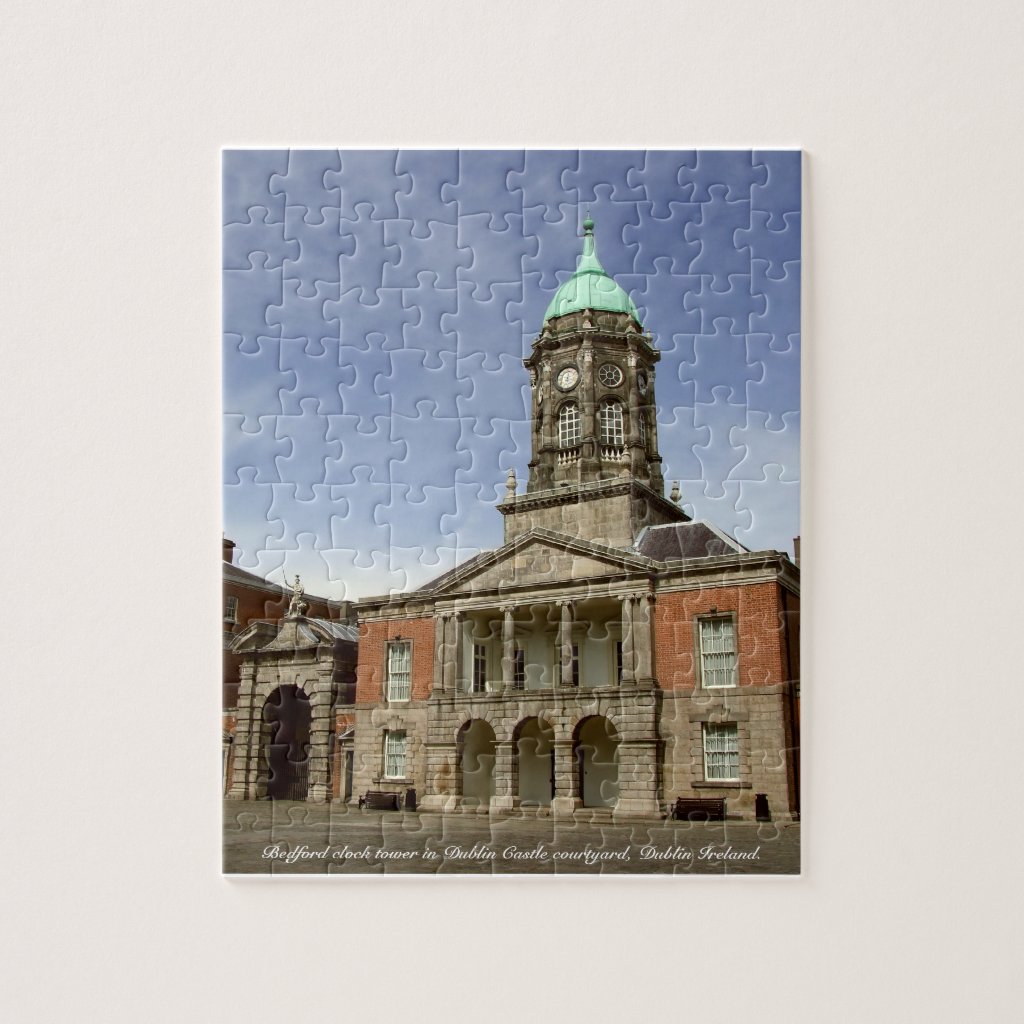 Irish jigsaw puzzle featuring Bedford clock tower at Dublin Castle