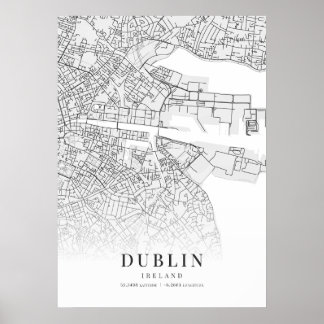 Dublin City Map Poster