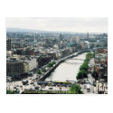 Dublin city skyline, Ireland panorama postcard