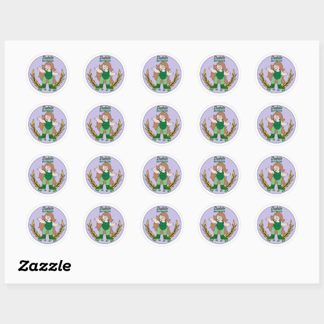 Dublin Destroyer Classic Round Sticker (Sheet)