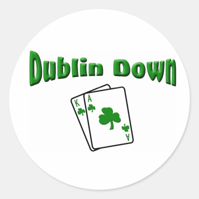 Dublin Down Classic Round Sticker (Front)