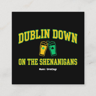 Dublin Down Heritage Club Vintage Varsity Clover Square Business Card