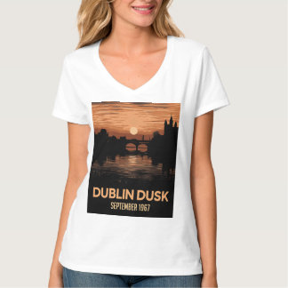 Dublin Dusk Women's Tee | Ireland Travel Art
