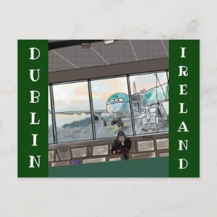 Dublin Ireland airport postcard