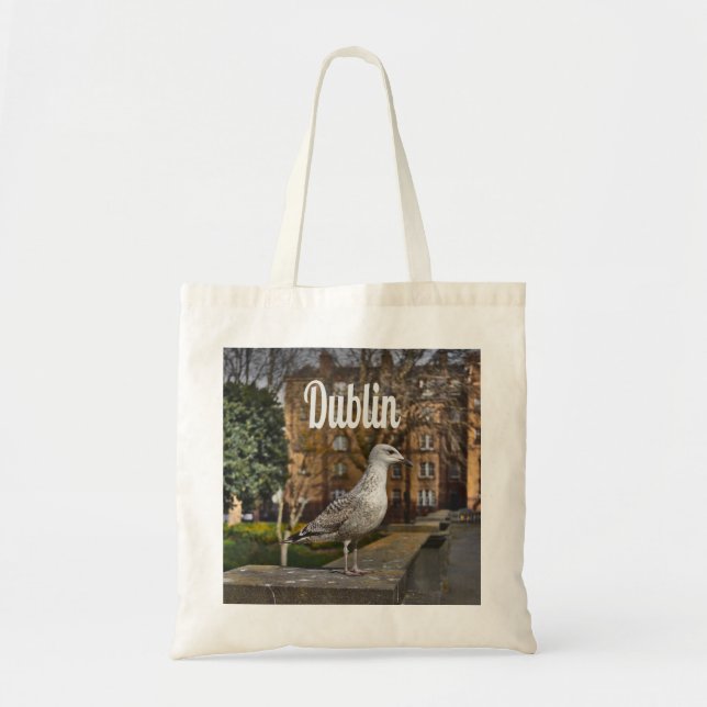 Dublin Ireland Bird on Brick Wall Tote Bag (Front)