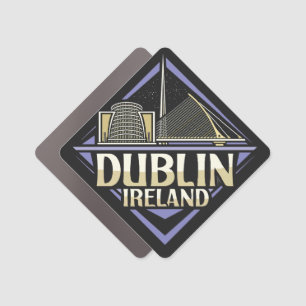 Dublin Ireland Car Magnet