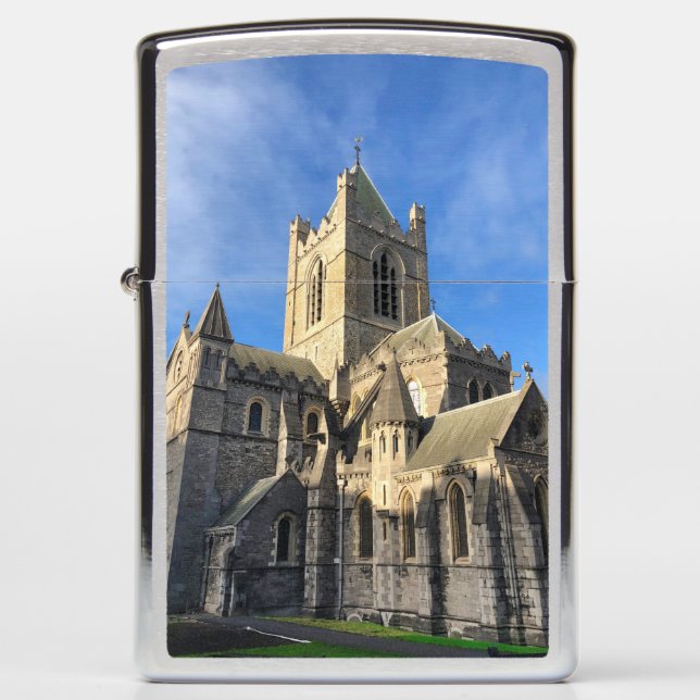 Dublin Ireland Christ Church Cathedral landmark ar Zippo Lighter (Front)