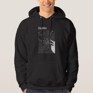 Dublin Ireland Classic City Map Graphic Hoodie